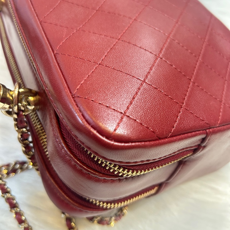 CHANEL A57344 菱格外車縫化妝盒包-12