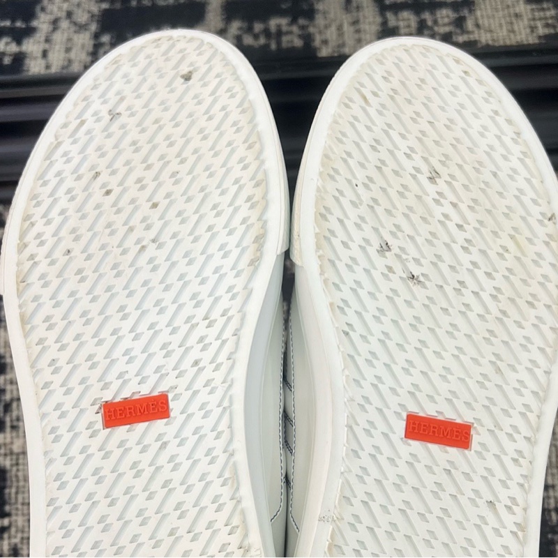 HERMES/愛馬仕 男士低幫白色板鞋 42碼  🈚附件-3