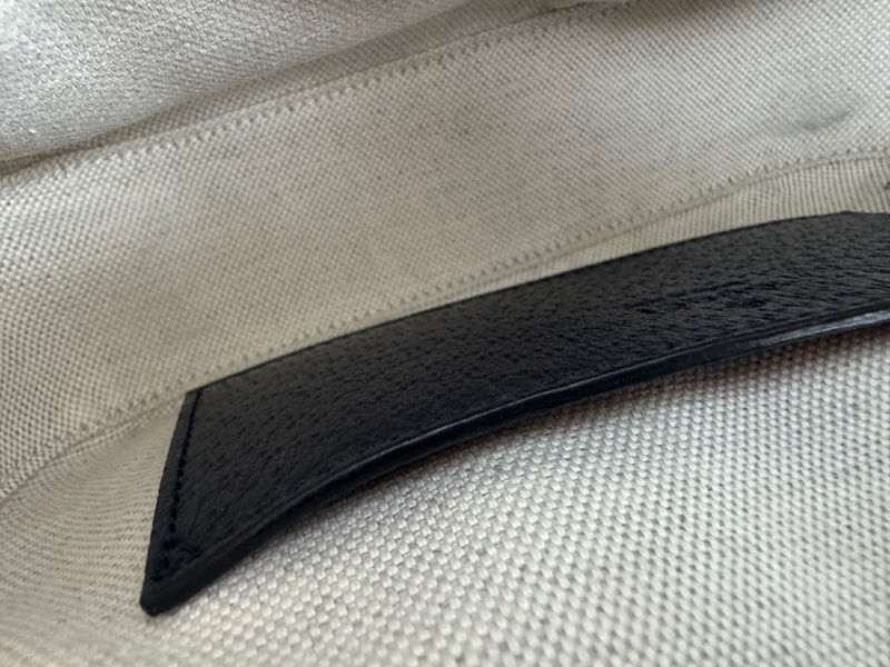 Gucci古馳 Horsebit 1955黑色老花斜挎包，小號 經典雙G帆布，黑色-8