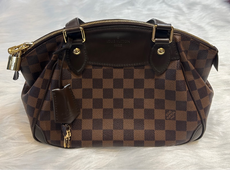 LV N51150 Damier Ebene 帆布 Brera 棋盤格手提包-0