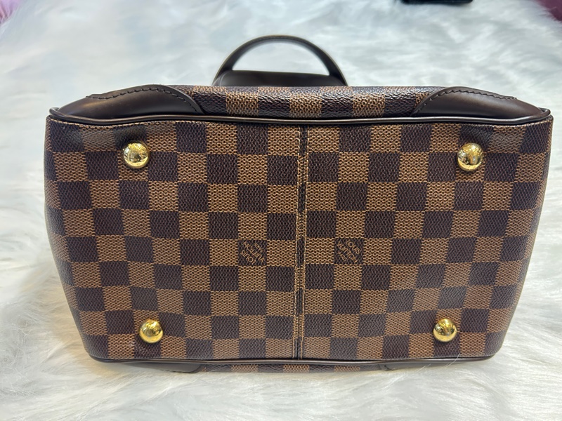 LV N51150 Damier Ebene 帆布 Brera 棋盤格手提包-6