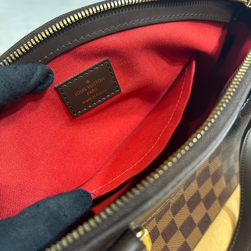 LV N51150 Damier Ebene 帆布 Brera 棋盤格手提包-9