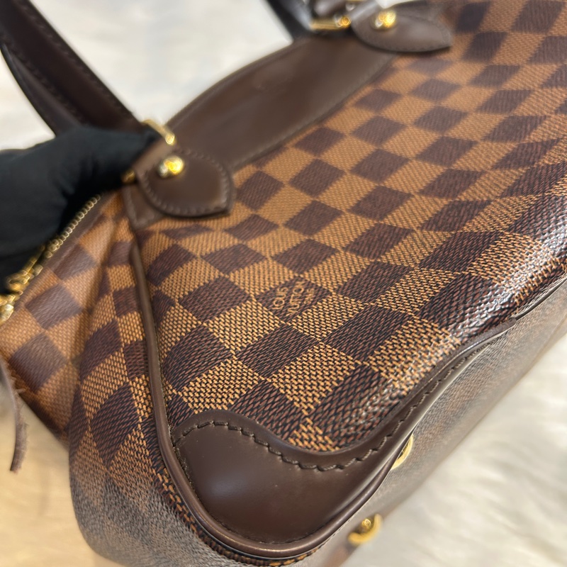 LV N51150 Damier Ebene 帆布 Brera 棋盤格手提包-13