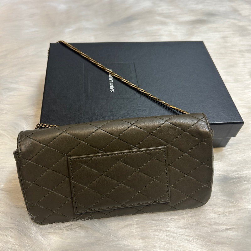 Saint Laurent Gaby 菱格紋小羊皮鏈條手機包-2