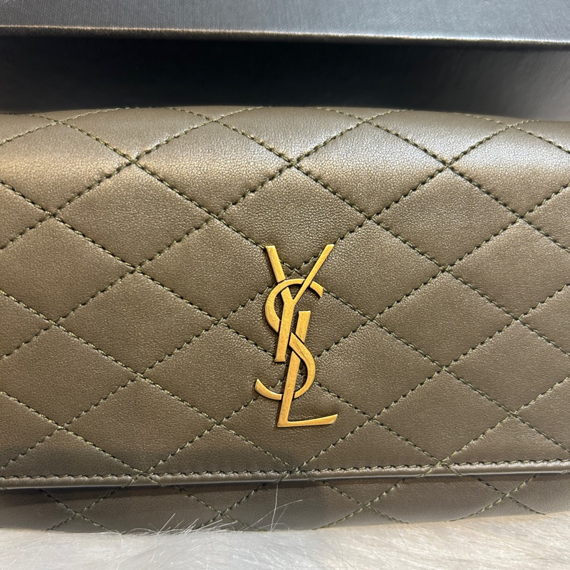 Saint Laurent Gaby 菱格紋小羊皮鏈條手機包-3