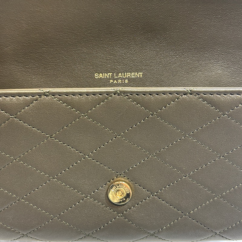 Saint Laurent Gaby 菱格紋小羊皮鏈條手機包-5