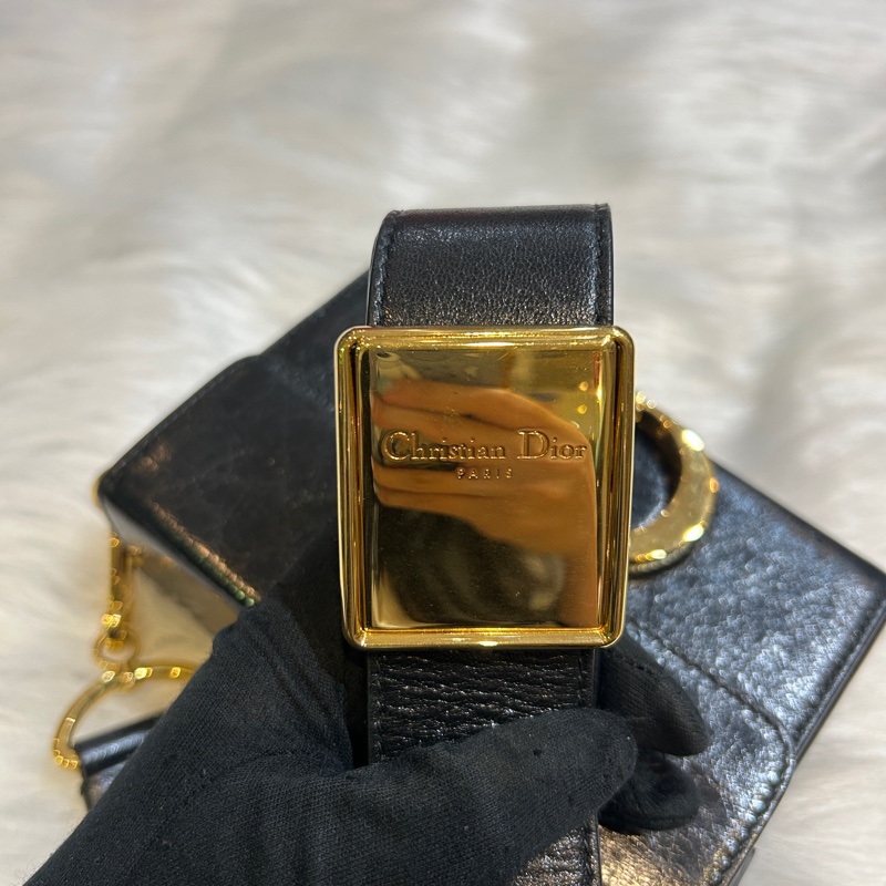 DIOR 30 Montaigne 肩背手提包 M9204UMOS 黑金-5