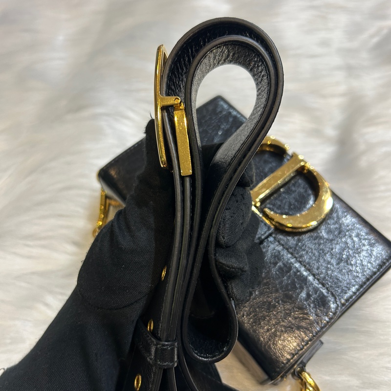 DIOR 30 Montaigne 肩背手提包 M9204UMOS 黑金-17