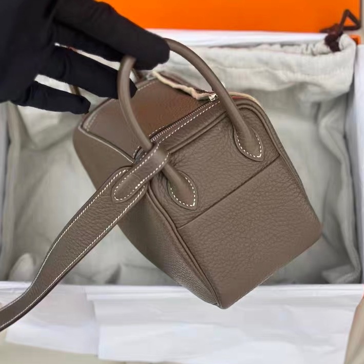 🌈Hermes🧡Mini Lindy一代🧡大象灰銀扣🌈99新閑置🌈minilindy🌟lindy🌟愛馬仕🌟-2