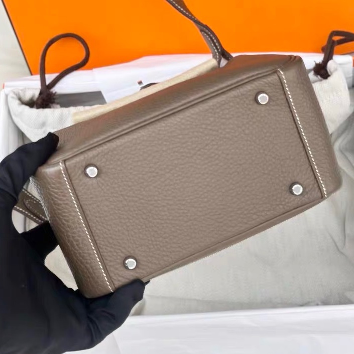 🌈Hermes🧡Mini Lindy一代🧡大象灰銀扣🌈99新閑置🌈minilindy🌟lindy🌟愛馬仕🌟-3