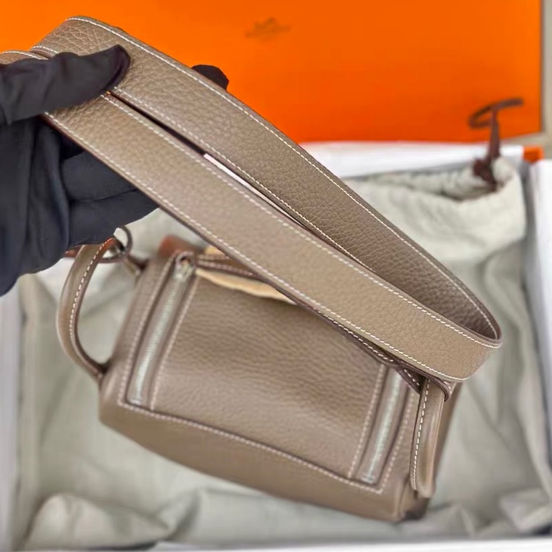 🌈Hermes🧡Mini Lindy一代🧡大象灰銀扣🌈99新閑置🌈minilindy🌟lindy🌟愛馬仕🌟-4
