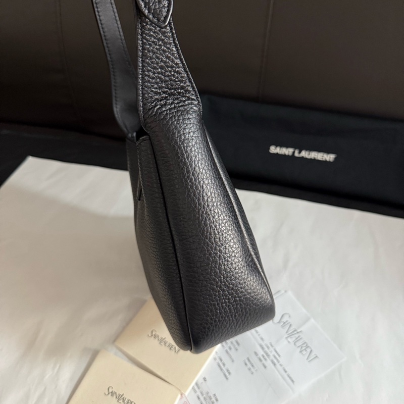 YSL 99新 聖羅蘭黑色金扣mini hobo迷你單肩腋下包手提包 有24年11購證-4