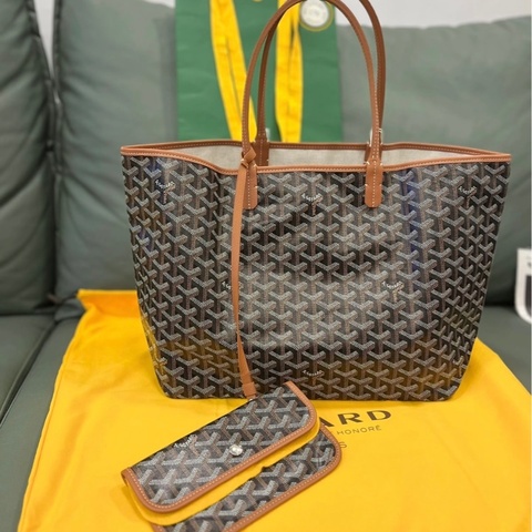 999新 Goyard   戈雅 焦糖托特 Goyardine 帆布 28 x 15 x 34