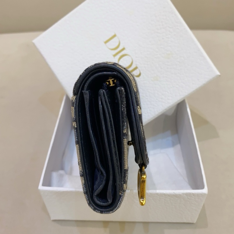 Dior迪奧 老花馬鞍三折錢包卡包 20年編碼 附件：盒-2