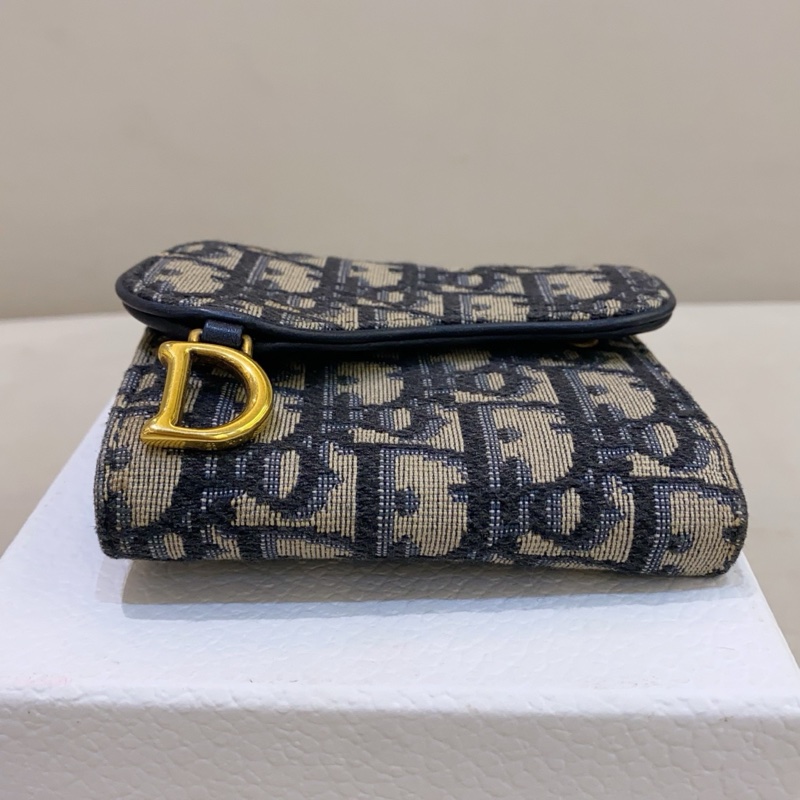 Dior迪奧 老花馬鞍三折錢包卡包 20年編碼 附件：盒-3