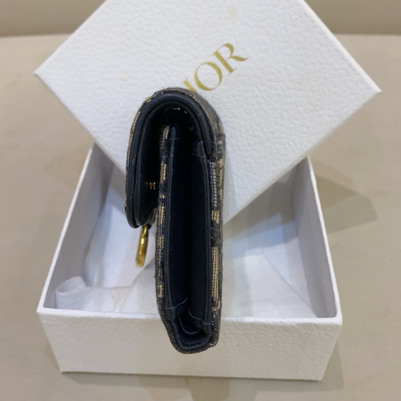 Dior迪奧 老花馬鞍三折錢包卡包 20年編碼 附件：盒-4