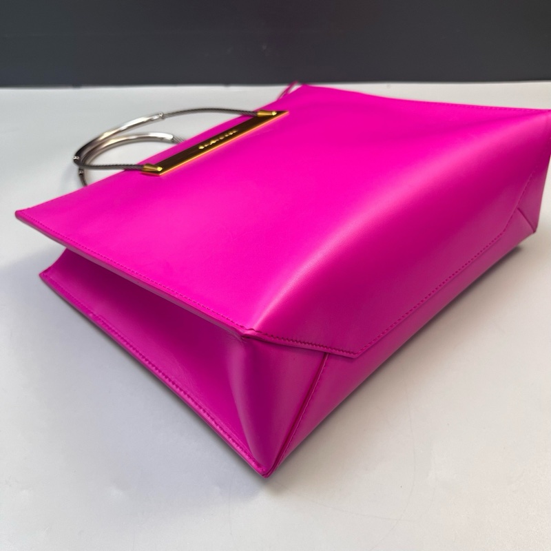 98新Balenciaga巴黎世家玫紅色金屬環包 尺寸28*8*23-2