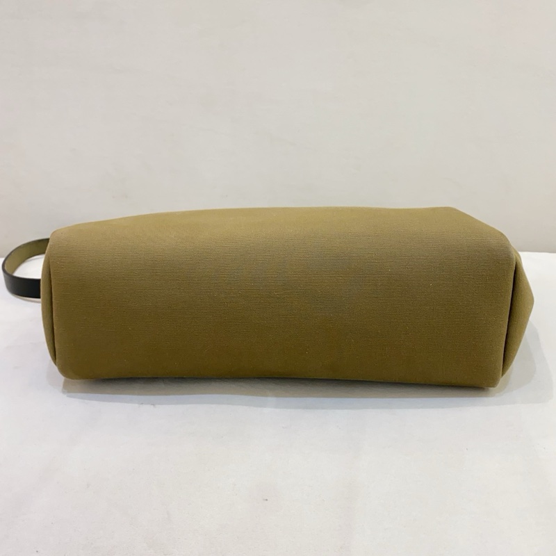 99新 Hermes愛馬仕 herbag31 軍綠色墨綠色拼黑色帆布 D刻 附件鑰匙鎖-4