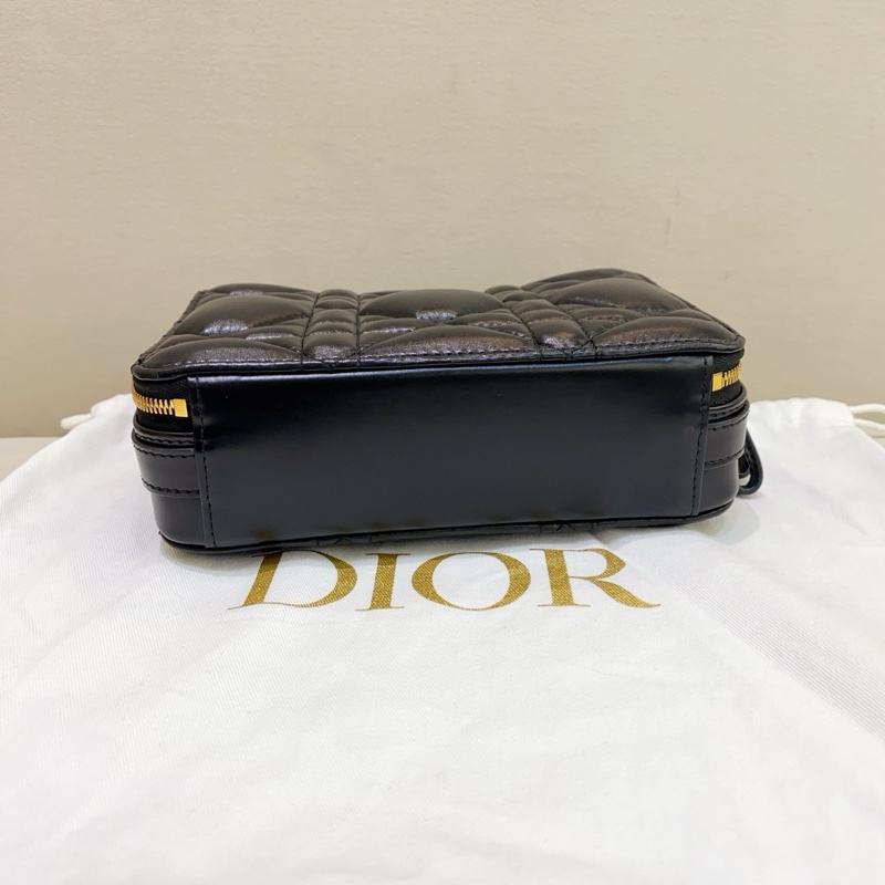 99新 Dior迪奧 Caro 黑色 手提盒子包相機包 尺寸18x13cm 22年編碼-4