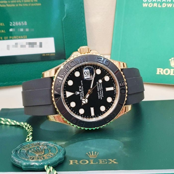 【大眾名錶】ROLEX勞力士 226658 Yacht-Master42 2024/08 新款全金遊艇 陶瓷圈 快調式錶扣 已貼膜 G235-2
