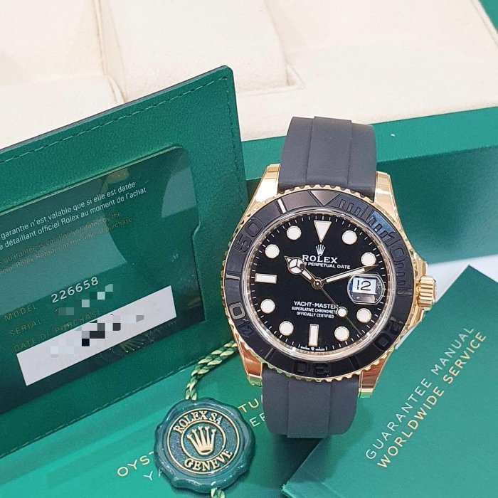 【大眾名錶】ROLEX勞力士 226658 Yacht-Master42 2024/08 新款全金遊艇 陶瓷圈 快調式錶扣 已貼膜 G235-3