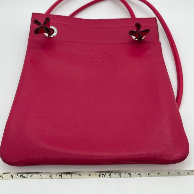 愛馬仕 Hermes Aline mini銀扣 ，覆盆子色 C刻-2