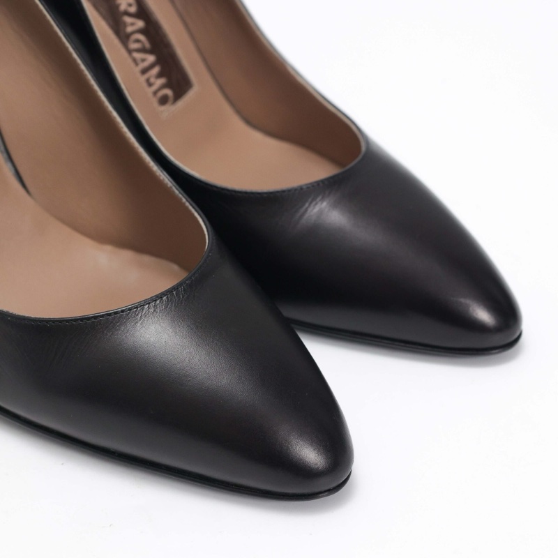 全新Salvatore Ferragamo US7/ Eu 37.5 黑色高跟鞋-7