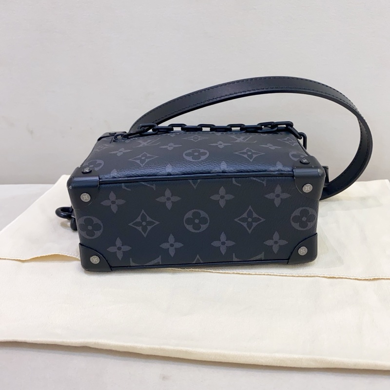 Lv路易威登 Mini Soft Trunk 黑色 男女同款 老花鏈條包相機包盒子包 20年編碼-4