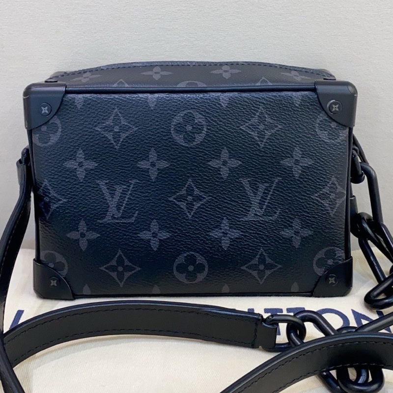 Lv路易威登 Mini Soft Trunk 黑色 男女同款 老花鏈條包相機包盒子包 20年編碼-6