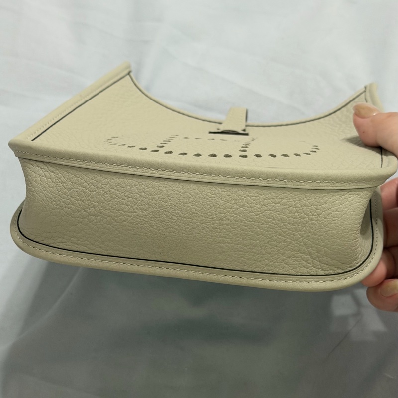 Hermès mini Evelyne 銀灰B刻-7