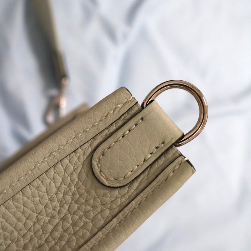 Hermès mini Evelyne 銀灰B刻-11