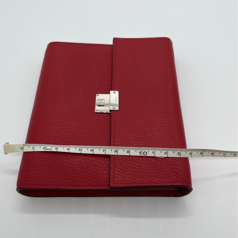 Hermes/愛馬仕 chic16 銀扣，國旗紅，D刻16*2*13.5-8