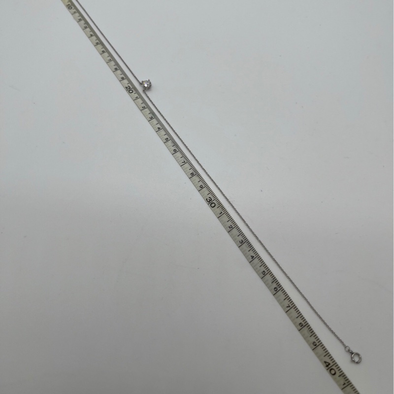 Tiffany蒂芙尼 四爪單鑽鑽石項鍊，主鑽0.77ct，H色，淨度VS1-5