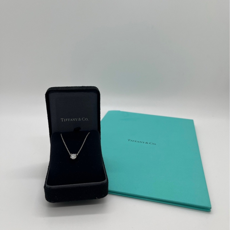 Tiffany蒂芙尼 四爪單鑽鑽石項鍊，主鑽0.77ct，H色，淨度VS1-6