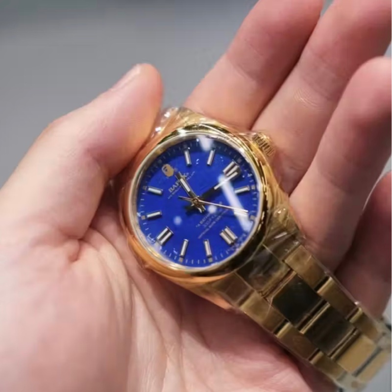 BAPE TYPE 7 BAPEX 猿力士 猿人頭 手錶 金錶-6