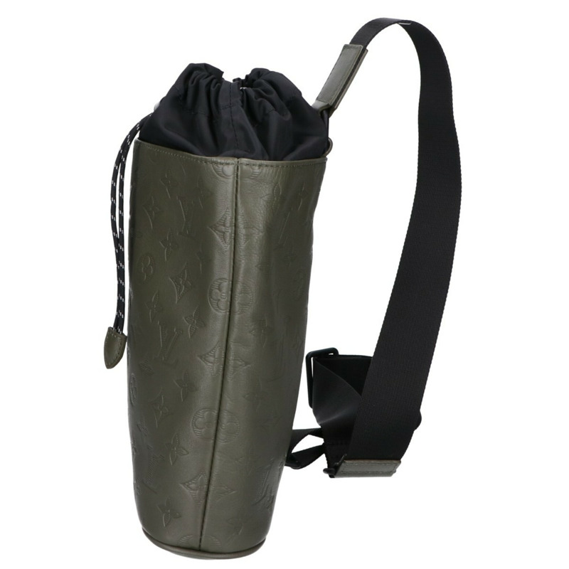 路易威登 M44634 Monogram Shadow Chalk 斜背包 卡其色 男士-2