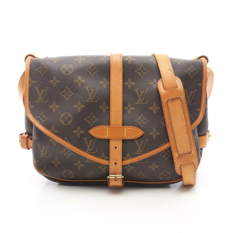 路易威登 Saumur 30 肩斜背包 M42256 Monogram 帆布 二手 LV-0