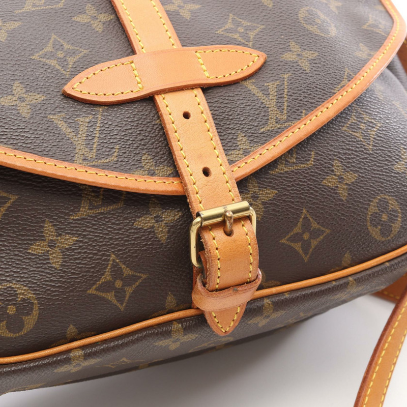 路易威登 Saumur 30 肩斜背包 M42256 Monogram 帆布 二手 LV-10