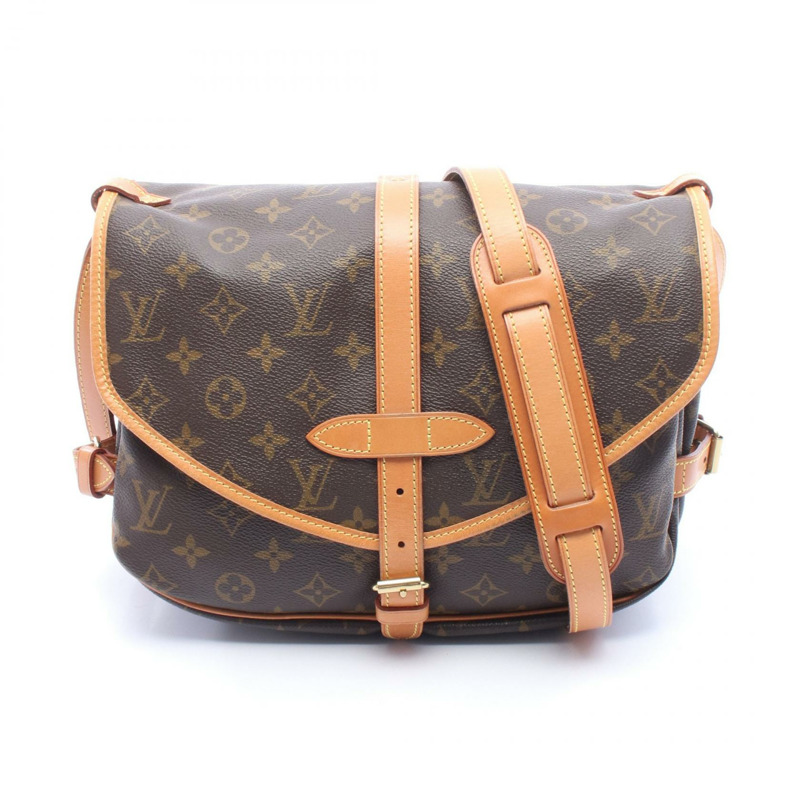路易威登 Saumur 30 斜背包 M42256 Monogram 帆布 二手 LV-0