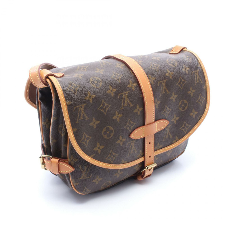 路易威登 Saumur 30 斜背包 M42256 Monogram 帆布 二手 LV-1