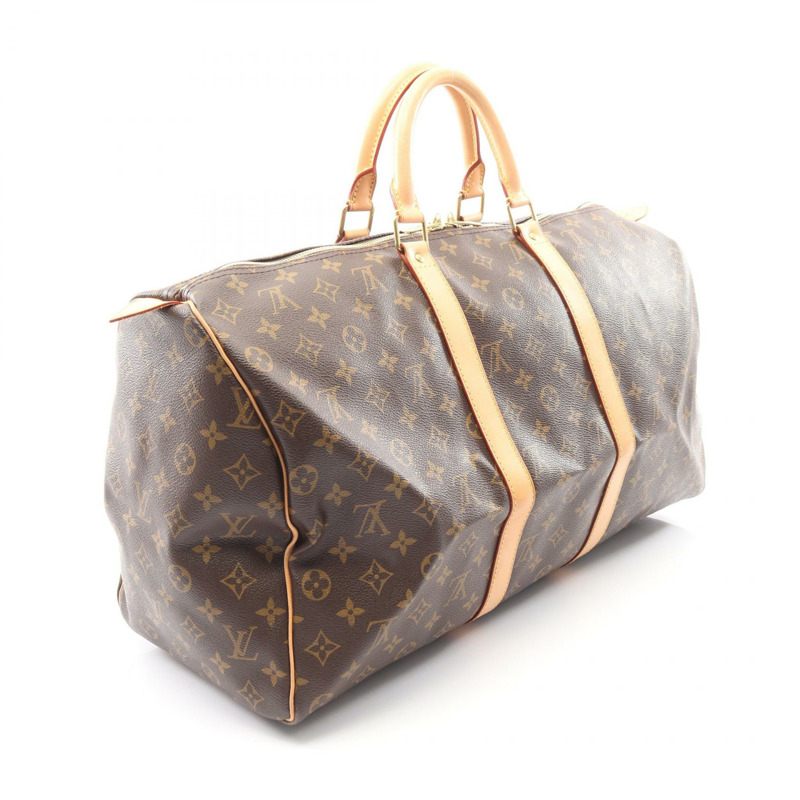 路易威登 Keepall 50 手提包 M41426 Monogram 帆布皮革棕色二手 LV-1
