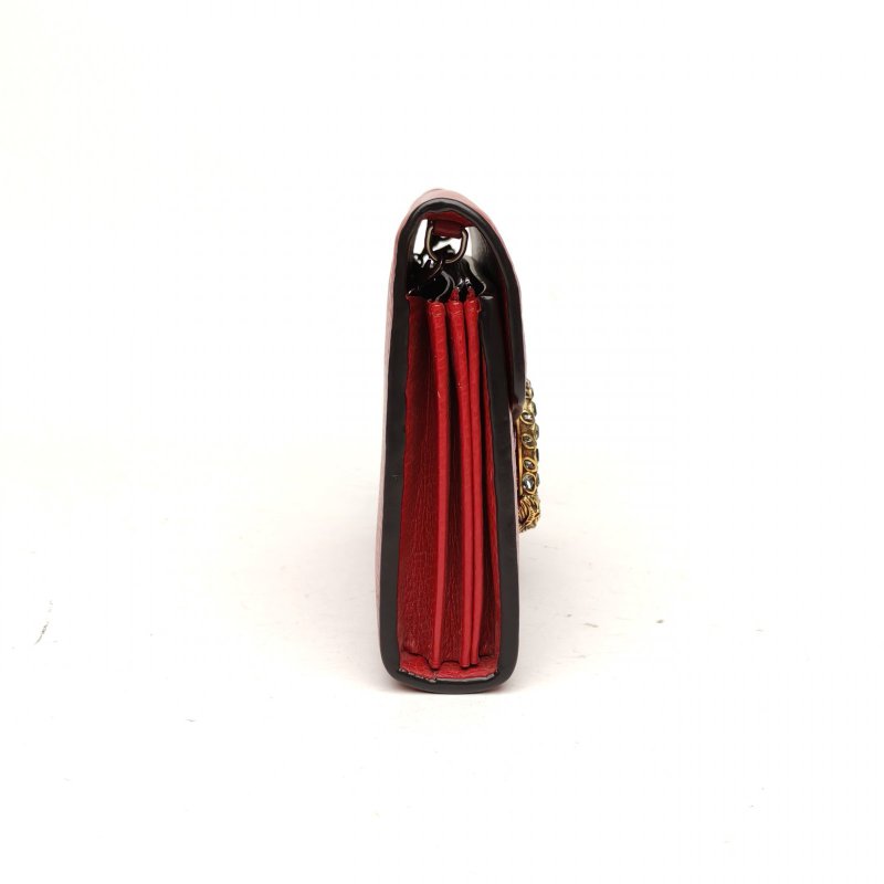 GUCCI Dionysus酒神Woc鑽扣紅色牛皮鑽扣肩背包-3