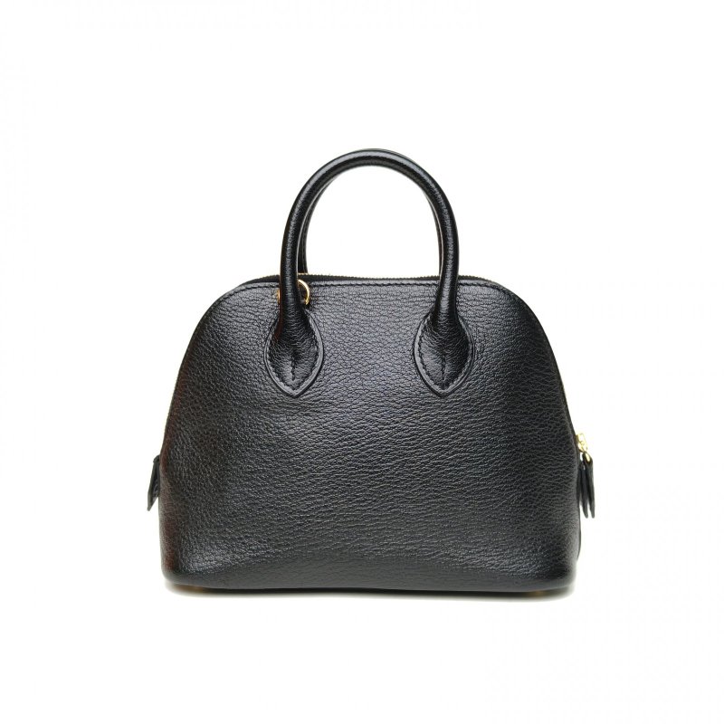 HERMES Bolide保齡球Mini19黑色山羊皮A刻金扣肩背包-2