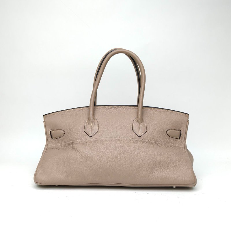 HERMES ShoulderBirkin斑鳩灰Togo皮框K銀扣肩背包-2