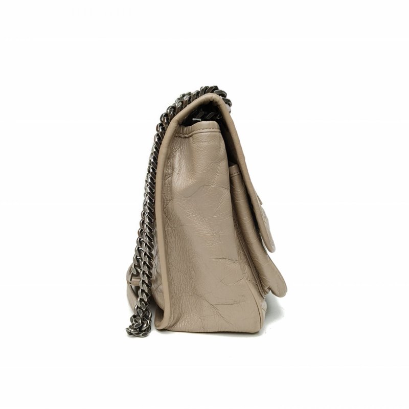 SAINT LAURENT Niki中號28奶茶色牛皮銀扣肩背包-3