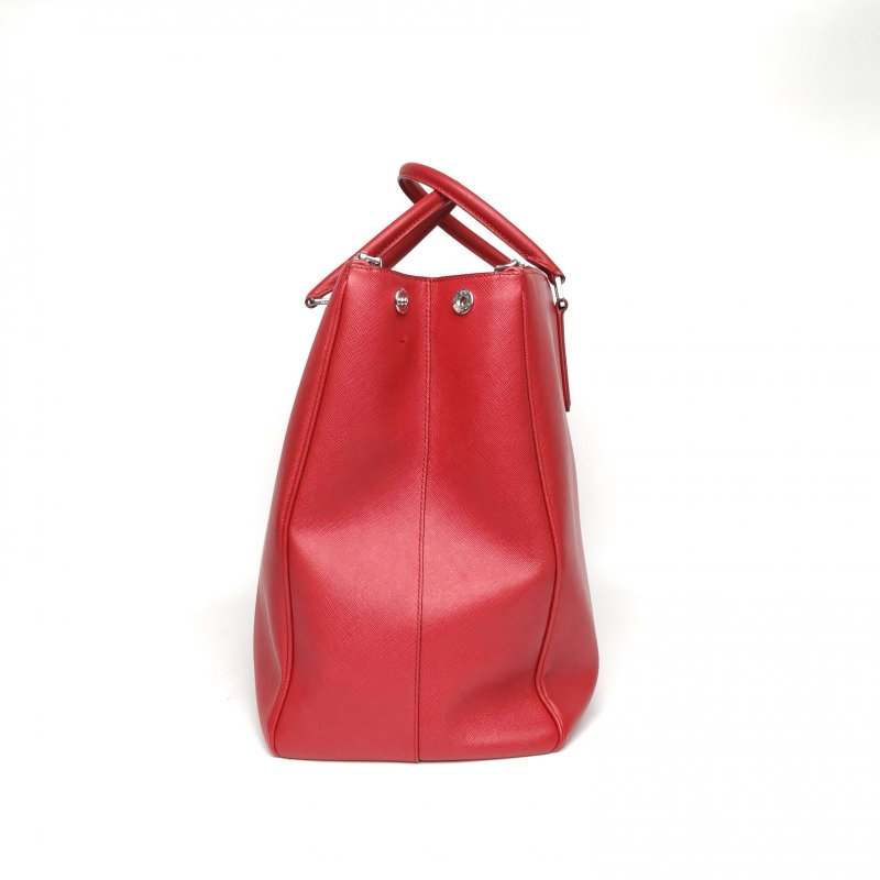 PRADA Galleria殺手包超大號紅色牛皮肩背包-1