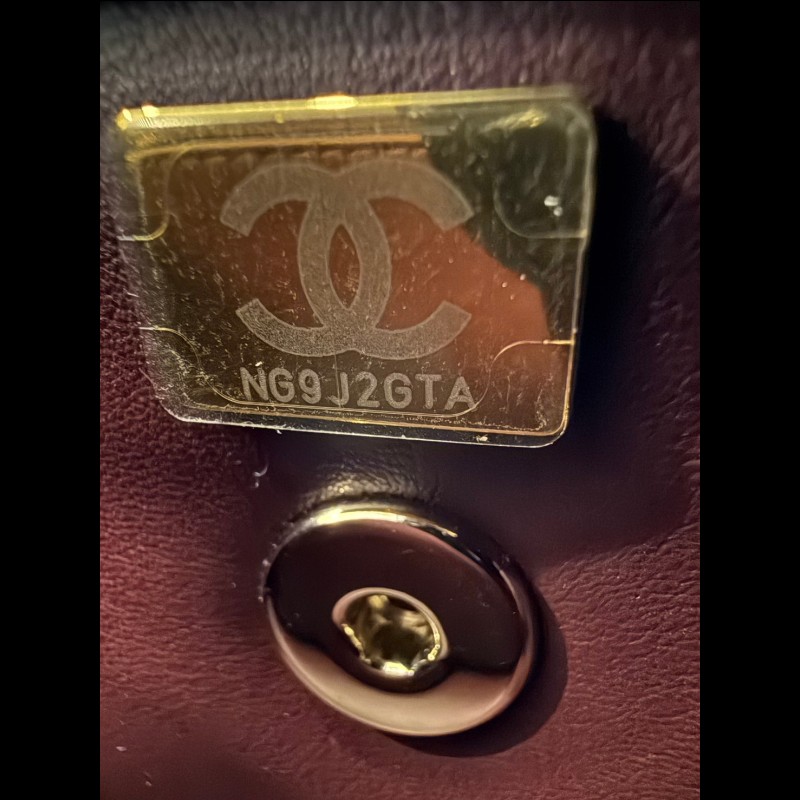 香奈兒coco handle 24黑色荔枝皮淡金鏈-23