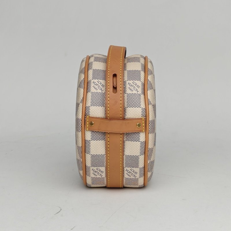 LOUIS VUITTON BOITECHAPEAU軟圓餅小號白色棋盤格PVC2020肩背包-3