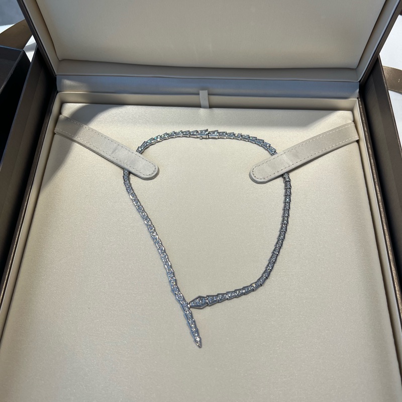 寶格麗 全鑽白金經典項鍊 bvlgari SERPENTI VIPER 全鑽白金項鏈 白k金-2