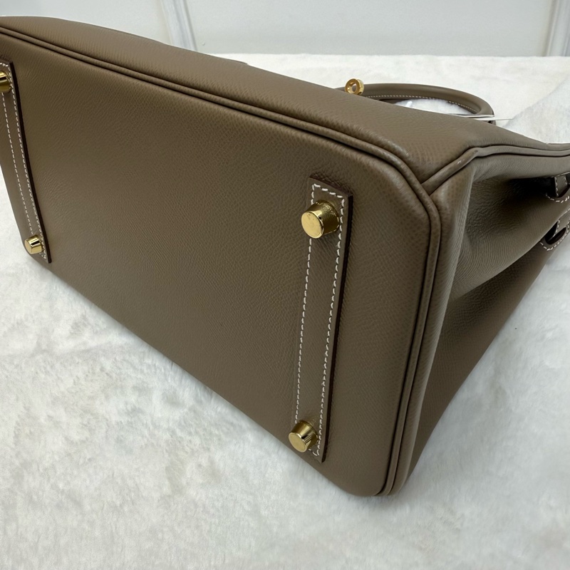 Full set Hermes Birkin 30 大象灰 金扣 Y刻 閒置新-8